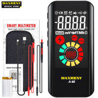 MAXRIENY Mini Digital Multimeter T-RMS Smart EBTN DC AC Voltage Capacitor Ohm Diode NCV Hz Tester D MM Meter rechargeable battery