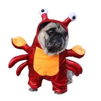 ZZOOI Dog Clothes Halloween Funny Pet Red Crab Costume Pet Cute Cosplay Special Events Apparel Outfit Dog Costumes Clothing