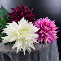 【cw】SunMade Luxury Large Real Touch Dahlia Hand Feel Artificial Flowers Home Wedding Decoration Living Room Decor Flores Artificales 【hot】