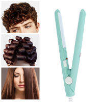 แบบพกพา Mini Hair Straightener Flat Iron Hair Curler สำหรับผู้ชายผู้หญิงสั้นผม Wave Hairstyling Dual แรงดันไฟฟ้าเตารีด