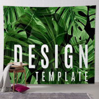 Tropical leaves landscape background cloth tapestry background home decor