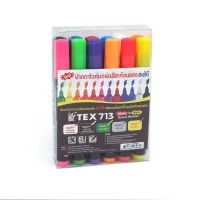 ?สินค้าขายดี!! ปากกาไวท์บอร์ด เท็กซ์ 713 OFMS0068 สีสะท้อนแสง 12 สี ?พร้อมส่ง!✅