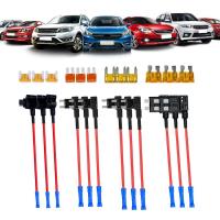 Fuse Holder Kit Fuse Wire Connector Adapter Fuse Kit Fuse Tap Adapter with Fuses Dual-Slot Holders Add-A-Circuit for Cars Trucks SUVs RVs 24 Pcs suitable