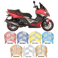 อุปกรณ์เสริมล้อรถสติ๊กเกอร์สะท้อนแสงติดรูปลอกขอบสำหรับ KYMCO XCITING 500 300 400 15 ″ 14 ″ นิ้ว