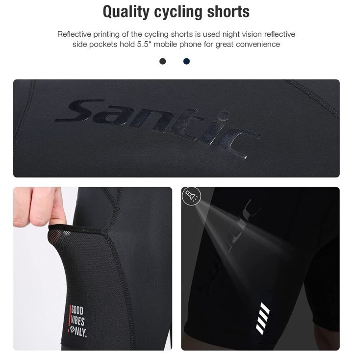 santic-กางเกงขาสั้นสำหรับปั่นจักรยาน-กางเกงขาสั้นปั่นจักรยานพร้อมกระเป๋าสำหรับผู้ชาย20d-coolmax-กางเกงขาสั้นบุนวม-mtb-powerband-กางเกงปั่นจักรยานขาสั้น