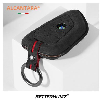 Alcantara เคสกุญแจรถยนต์ปกสำหรับ BMW F30 F31 F32 F34 F20 F10 G20 G30 F40 I8 1 3 5 7ชุด X1 X5 F15 M3อุปกรณ์ตกแต่งรถยนต์ M4