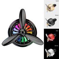 【YF】 LED Light Car Air Freshener Force Propeller Shape Perfume Vent Clip Decor Aromatherapy Fan Auto