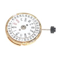 Watch Movement Double Calendar Crown At 3 Mechanical Movement for MIYOTA 8205 Watch Movement Repair Parts (Silver)