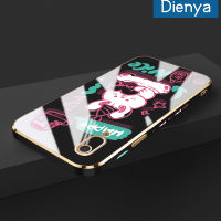 เคส Dienya สำหรับ Huawei Y6 Pro 2019เคสการ์ตูนน่ารักลายโชคดีใหม่กรอบสี่เหลี่ยมแบบนิ่มซิลิกาเจลกันกระแทกเคสมือถือรวมทุกฝาครอบป้องกันเลนส์กล้องถ่ายรูป