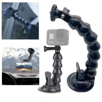 ☋☸✖ ถ้วยดูดกระจกรถยนต์ Mount Bracket Flex Clamp Arm สำหรับ GoPro hero 10 9 8 DJI Mount สำหรับสมาร์ทโฟน Action Camera อุปกรณ์เสริม