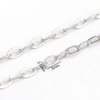 304 Stainless Steel Cable Chain Oval Shape 3x2 X 0.5mm