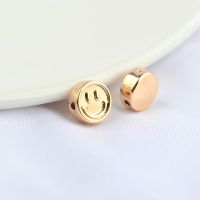 6PCS 8MM 18K Gold Color Plated Brass Smiley Spacer Beads Bracelet Beads High Quality Diy Jewelry Accessories Wholesale Network Access Points Network A