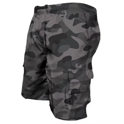 Mens Cargo Shorts Summer Oversized Pants Elastic Waist Large Size Outdoor Jogging Sweatpants Trend Multi Pockets Men Clothes
