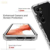 2023Hotsale Gradient โปร่งใสสำหรับ Samsung Galaxy S23 Ultra Plus 5G พร้อมกรอบกันชนกันกระแทก Anti-Scratch Cover