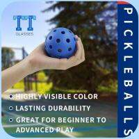 TT GLASSES 4Pcs พลาสติกทำจากพลาสติก ลูกกอล์ฟลูกดอง อุปกรณ์การฝึกอบรม มีรู Pickleball Ball ที่มีคุณภาพสูง สีสำหรับตกแต่ง ลูกกอล์ฟฝึก ในร่มและกลางแจ้ง