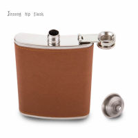 227 ml Flask 8 oz leather hip flask Food Grade Stainless Steel drinkware Alcohol Liquor Whiskey Bottle gifts