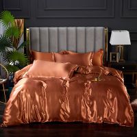 Rayon Bedding Sets Luxury Satin Bedding Kit Duvet Cover Sets Queen King Size Bed Cover Set No Filler 200x200