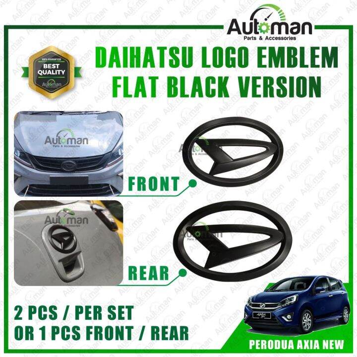 Perodua Axia 2017 - 2020 Emblem Logo Daihatsu Emblem Front Rear Black ...