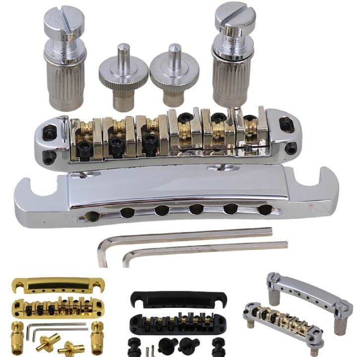 cr-ลูกกลิ้งสำหรับล็อคการปรับแต่ง-o-matic-tom-bridge-tailpiece-สำหรับกีตาร์ไฟฟ้า