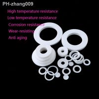 Tetrafluoro gasket O Ring Seal Gasket TH2/3mm OD12 375mm Silicone Rubber Insulated Waterproof Washer Round Shape White Nontoxi