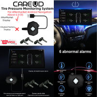 CAREUD H300-TJ USB ภายใน Android Car TPMS ระบบส่งกำลังแบบไร้สายระบบตรวจสอบแรงดันลมยาง Android สำหรับ Android 6.0 OS ด้านบน CAR TPMS ความดันลมยางอุณหภูมิการรั่วไหลข