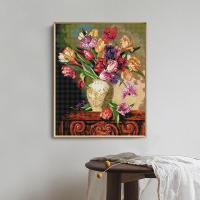 Tulip vase Cross stitch kits Oil painting flower pattern 14CT 11CT count embroidery set DIY needlework Home decoration painting