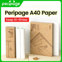 เครื่องพิมพ์ A4ขนาดเล็ก PeriPage การจัดเก็บข้อมูลที่แห้งเร็วและยาวนานกระดาษความร้อนอย่างต่อเนื่อง100แผ่นกระดาษความร้อนพับกระดาษ Termico