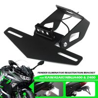 For KAWASAKI NINJA 400 2018-2019 Z400 2019 Motorcycle Tail Tidy Fender Eliminator LED Light Stainless Steel Bracket Accessories