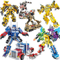 Transformation Robot Building Block Deformation City Car Truck Creative DIY Assembling Constructor Bricks Gift Toys For Children