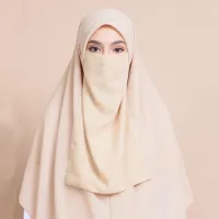 【CW】 Muslim Bandana Scarf Niqab Burqa Hijab Cap Veil Headwear Face Cover Abaya Wrap Covering