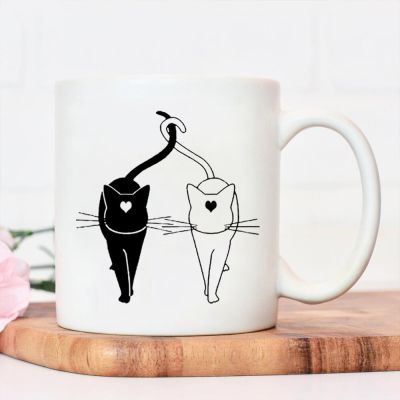 Women Graphic Cartoon Cat Pet Animal Cute 90s Love Breakfast Drink Milk Cups Kitchen Drinkware Cup High Quality Coffee Cup