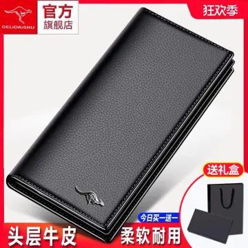 Delidaishu Designer Kangaroo Emblem Long Men's Wallet