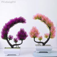 Artificial Plants Pine Bonsai Small Tree Pot Plants Fake Flowers Potted Ornaments For Home Decoration Hotel Garden Decor