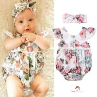 COD DSFERTEREERRE INNOCENCE-Newborn Infant Baby Girls Floral Clothes Ruffle Sleeves Romper Summer