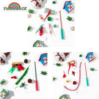 Christmas Pet Cat Toy Set With Feathers Bells Bite-resistant Pet Playing Rod Pet Supplies For Indoor Cats Kittens