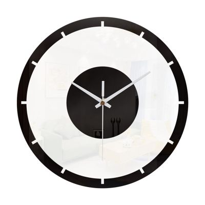 Non-Ticking Quartz Clocks Acrylic Wall Clock 11.8 Inch Transparent Clock Creative Home Living Room Decoration