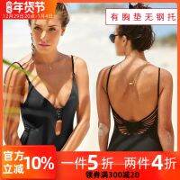 [COD] European and version hot style multi-color one-piece swimsuit sexy multi-rope printed bikini snake spring