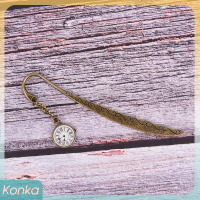 ✨ Konka Retro VINTAGE Metal Alloy Bronze Bookmark เอกสารหนังสือป้ายกำกับ DIY สำหรับของขวัญ