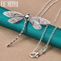 【cc】✷❁  DOTEFFIL 925 Sterling 40-75cm Chain Big Pendant Necklace Wedding Engagement Fashion Jewelry