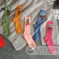 Pug Calcetines Mujer Socks Girls Popular Logo Hot Style Sequins Color Cotton Candy Drill Tassel Beaded Tube Reactor In Women