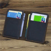 【CW】100 Genuine Leather Credit Card Wallet Purse Card Holders R Crazy Horse Leather Men Wallet