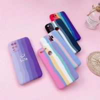 เคส กำมะหยี่สีรุ้ง สำหรับรุ่น ออปโป้ oppo A3S/A5 A5S/A12/A7 F9 A31 A15/A15S A53 R9S A73 A93 A92/A52 Realme5/c3 Reno4 Reno5 A52020/A92020 A59 F11PRO  vivo y12/y15/y17  v19 y31 y53 vivo y20/y12s y91c y95