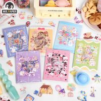 Mr. Paper 6 Style 40Pcs/Bag Cute Animal PET Sticker Creative Cartoon Bear Rabbit Hand Account Decorative Stationery Sticker
