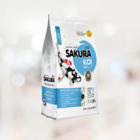 SAKURA GROWTH &amp; PERFECT WHITE FORMULA (Floating) 4kg - อาหารปลาคาร์ฟ สูตรเร่งโต เร่งขาว (เม็ดลอย) 4กก.