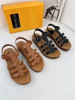 Foreign trade large size [Sa] Hong Kong-style retro Roman sandals Mori college style pig cage weaving soft elastic thick-soled sandals 【QYUE】