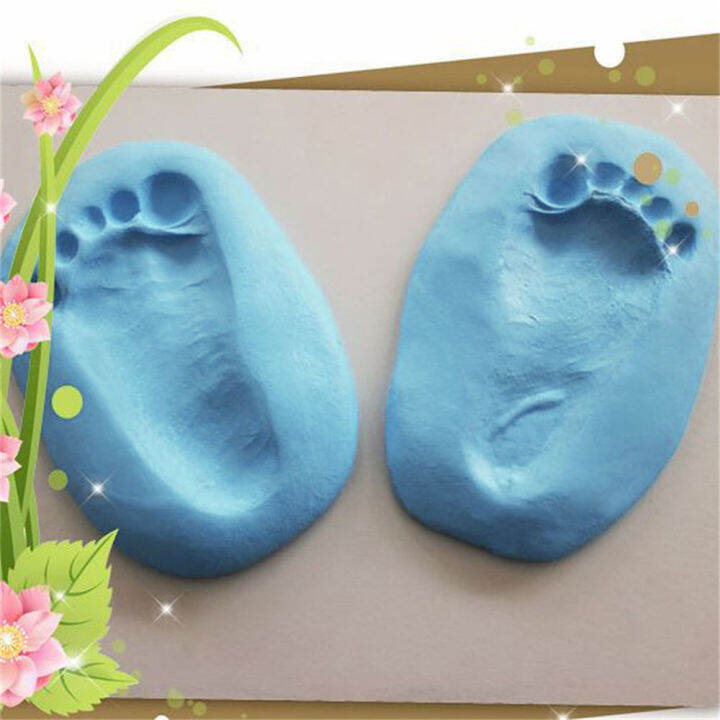 Baby Care Air Drying Soft Clay Baby Handprint Footprint Imprint Kit