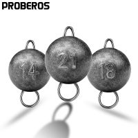 PROBEROS 50Pcs Jig Head Fishing Sinker 3g-5g-7g-10g-12g-14g-18g-21g Hooks-Rings-Swivel Metal Bearing Hooks Weights Fishing