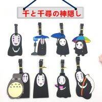 【DT】 hot  Anime Spirited Away Model Doll Keychain No Face Man Travel Accessories Cartoon PVC Luggage Tag Hang Trunk Cards  For Gifts