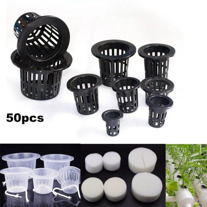 50pcs-hydroponic-soilless-mesh-net-basket-plant-veg-grow-nursery-cup-pot-sponge-tray-aeroponic-veg-planter-clone-colonization-q1