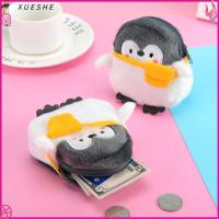 XUESHE ของเล่น กระเป๋าสาย USB กระเป๋าสตางค์ขนาดเล็ก ถุงเงิน จี้ตุ๊กตาตุ๊กตา เคสหูฟัง กระเป๋าใส่เหรียญการ์ตูนเพนกวิน